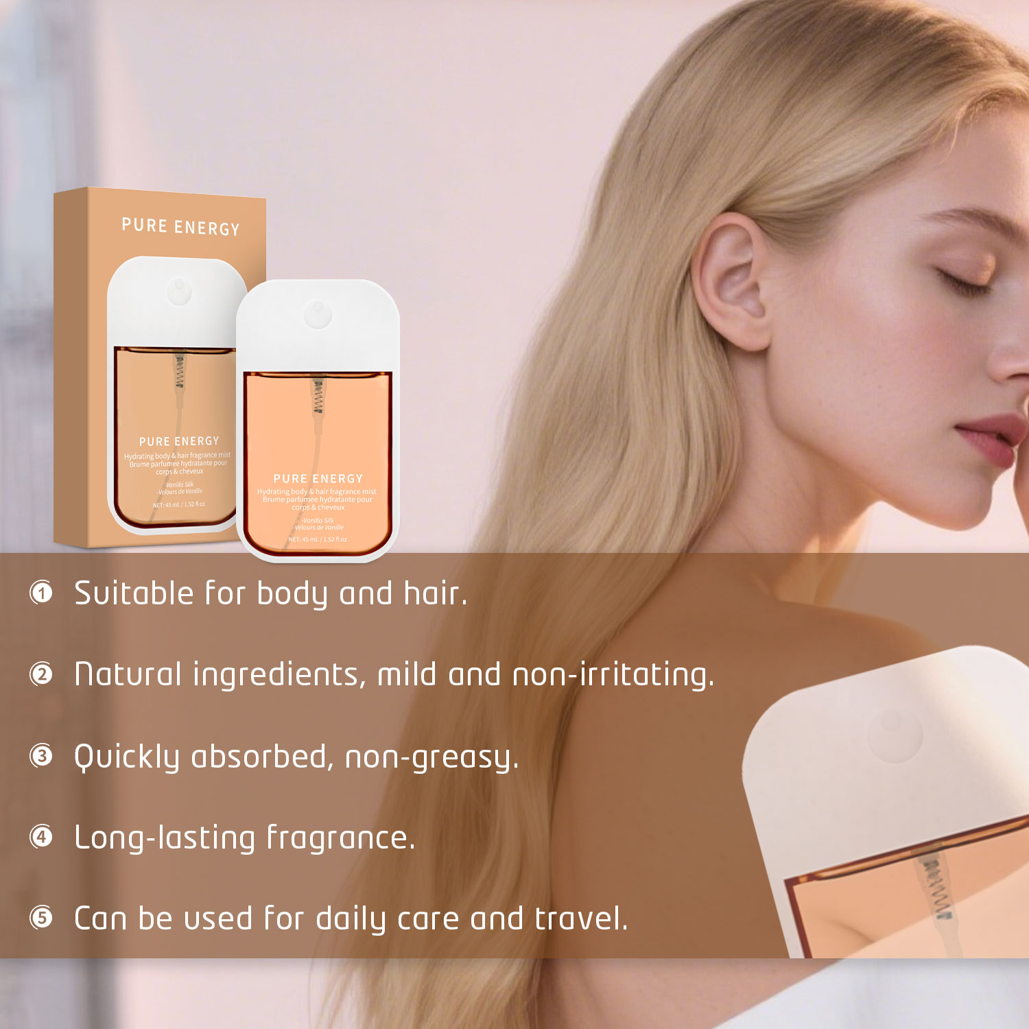Ванильный бархатный туман для  – обзор и цена Fragrance Perfume For Hair